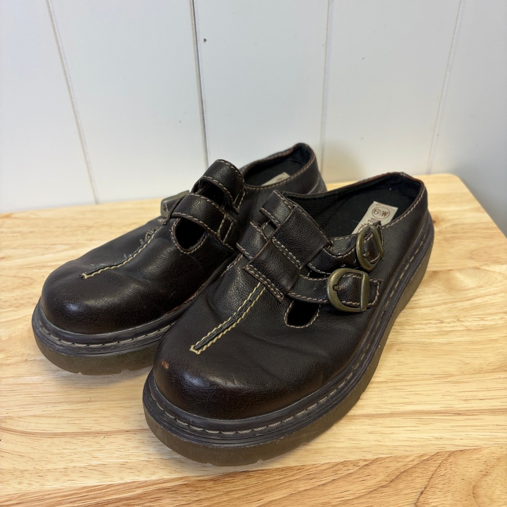 Lower East Side 90s Y2K Chunky Mary Jane Platform Mules Womens 6.5W Indie Grunge